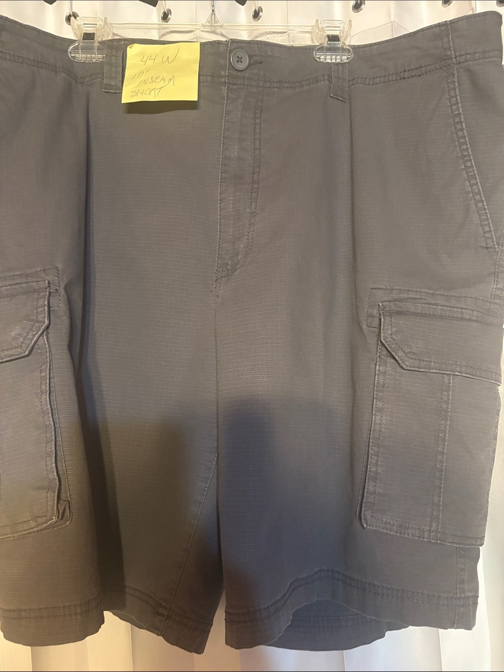 True Nation Gray Ripstop Cargo Shorts 44W Utility Hiking Outdoor Big & Tall